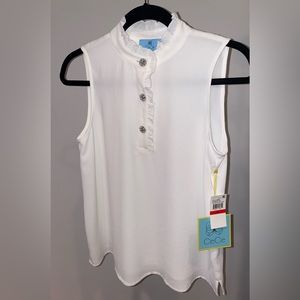 White sleeveless blouse NWT